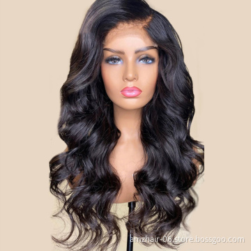 Wholesale Raw Indian Virgin Human Hair Loose Wave Hd Full Lace Front Wig Cheap Transparent Lace Frontal Wig For Black Women